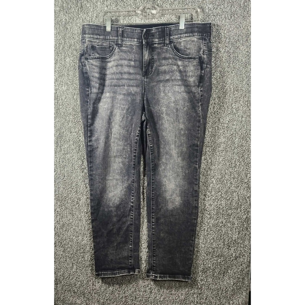 Torrid Bombshell Straight Jeans Grey Acid Wash Super Soft Womens 18S